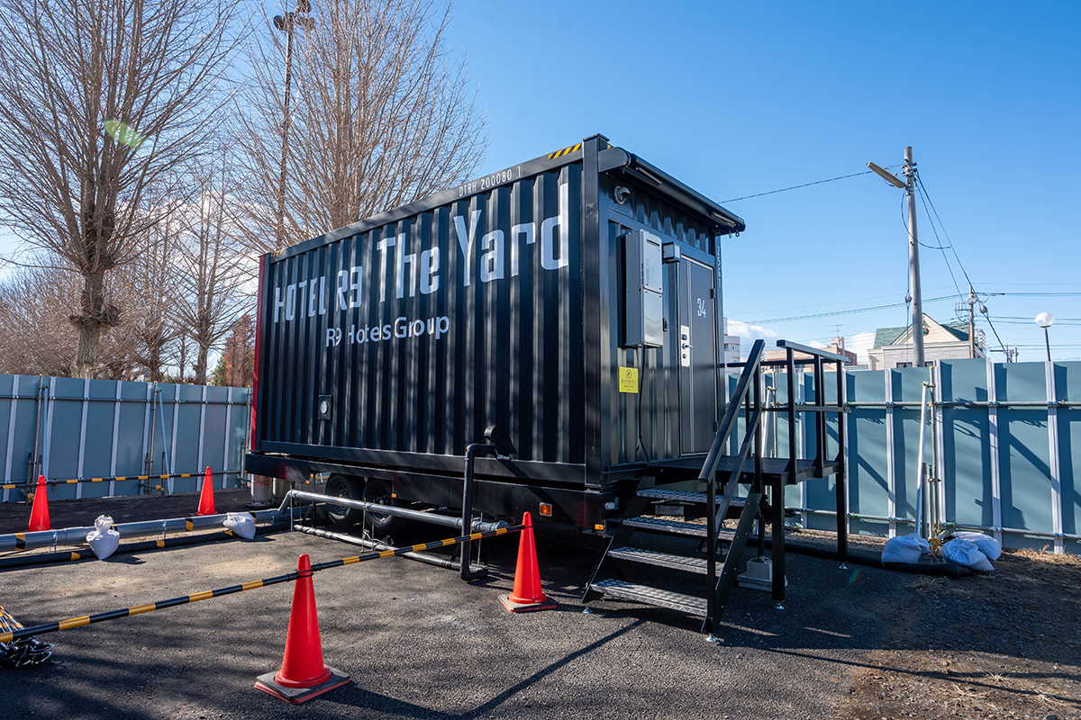 レスキューホテル設置の様子（栃木県内 臨時医療施設）